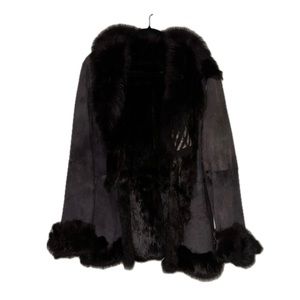 Vintage genuine rabbit fur handmade coat